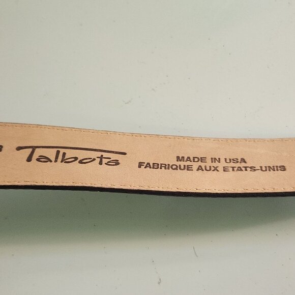 Talbots Vintage Genuine Leather Croc Embossed Western Belt Size L - Picture 5 of 7
